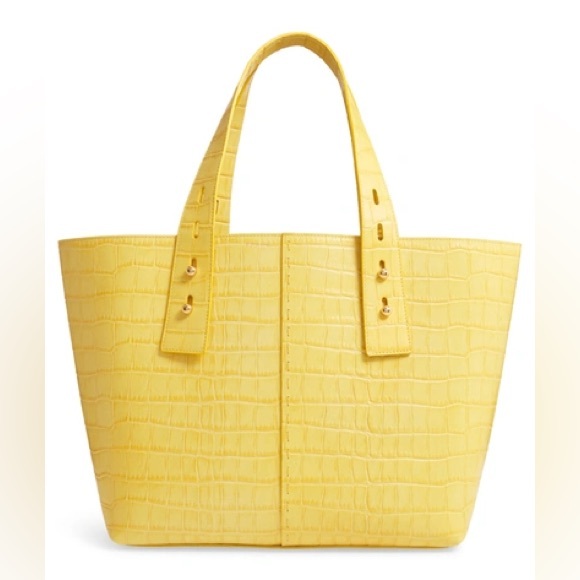 NEW Frame Les Second Medium Embossed Leather Tote